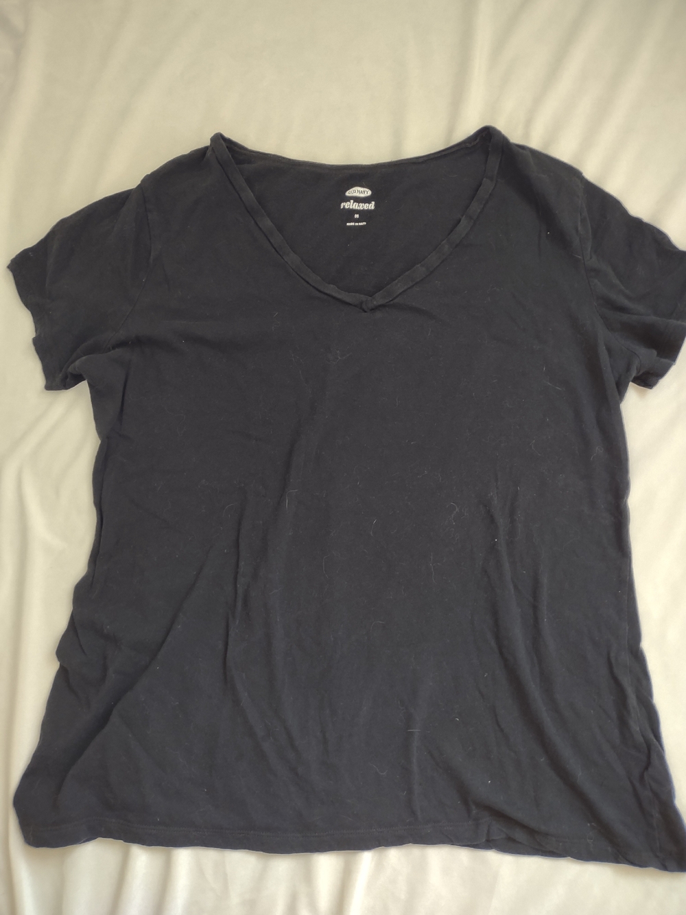Old Navy Black V-Neck Short Sleeve Tee
